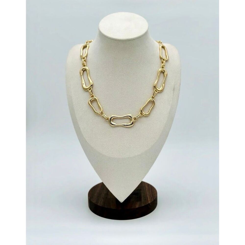 NWT Gorgeous Rare Gemilli Molten Links Gold Necklace - Picture 12 of 12